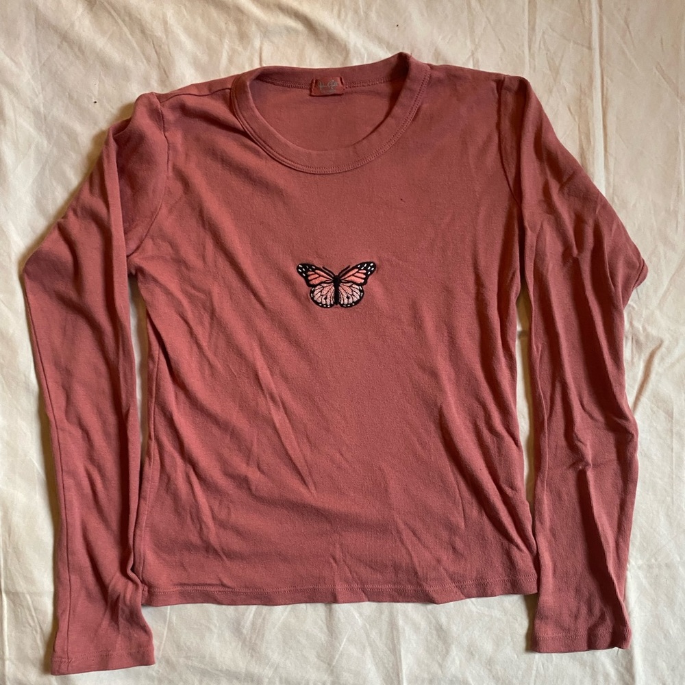John Galt Butterfly Long Sleeve Mini Tee